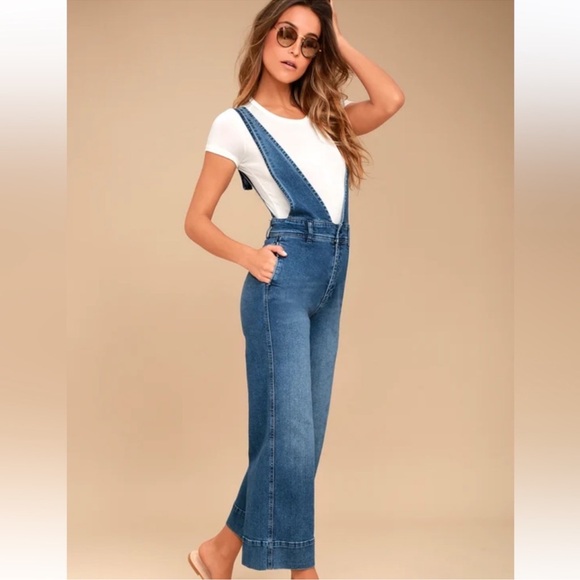 GUC! Free People Denim Overalls, Size 10 - Picture 3 of 9